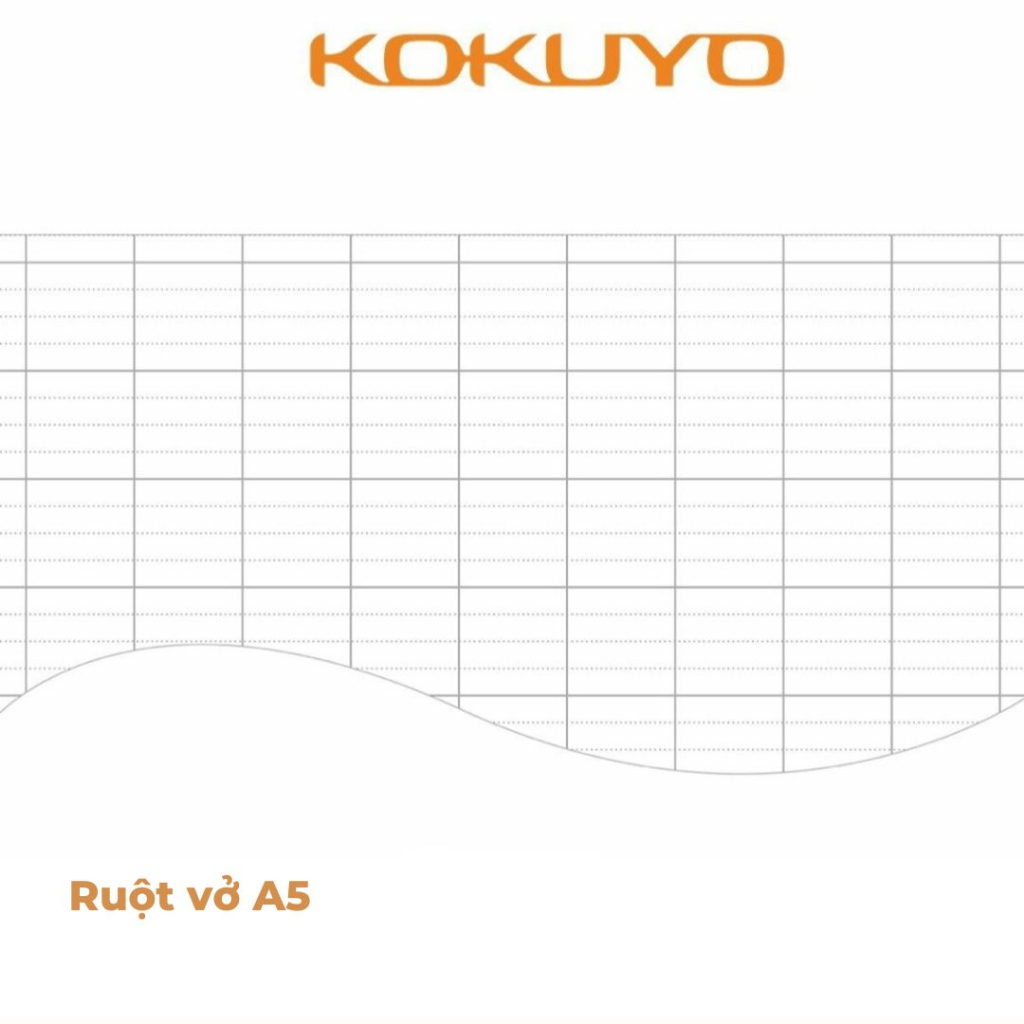 Tập Vở Học Sinh Kẻ 4 Ô Ly Gáy Keo 200 Trang Khổ A5 Kusumi Series Campus Kokuyo