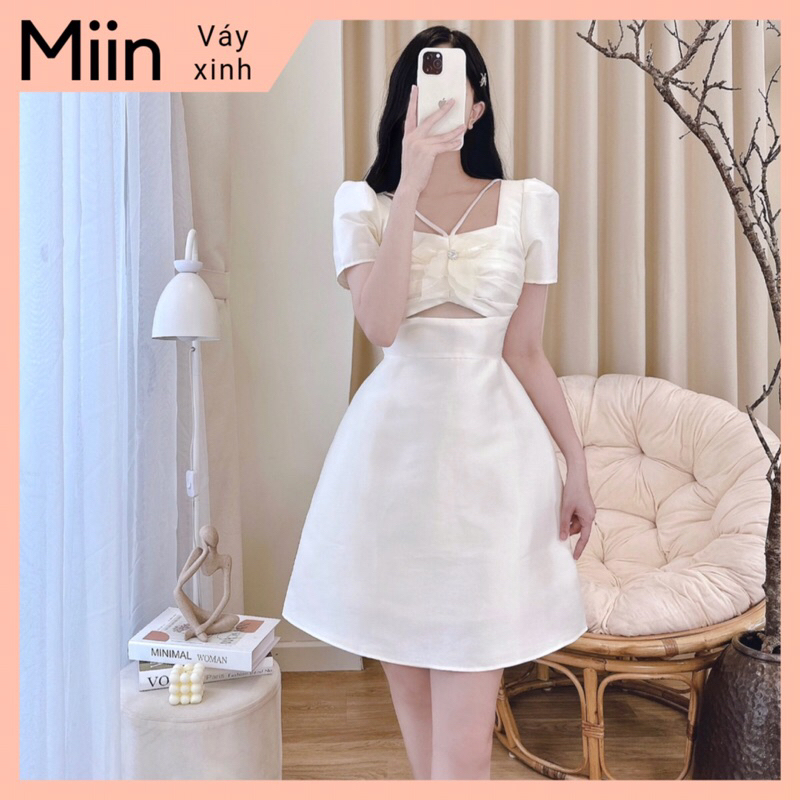 Váy tapta ly ngực khoét lưới