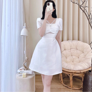 Váy tapta ly ngực khoét lưới