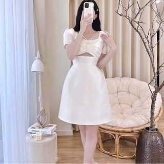 Váy tapta ly ngực khoét lưới