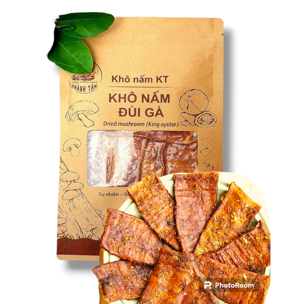 KHÔ NẤM KT - KHÔ NẤM ĐÙI GÀ (Gói 50gr dạng miếng) - Món chay- Khô nấm đùi gà sấy