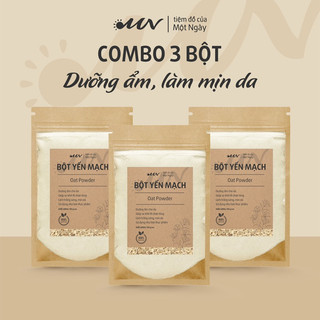Combo 3 bột đắp mặt nạ yến mạch nguyên chất 100%