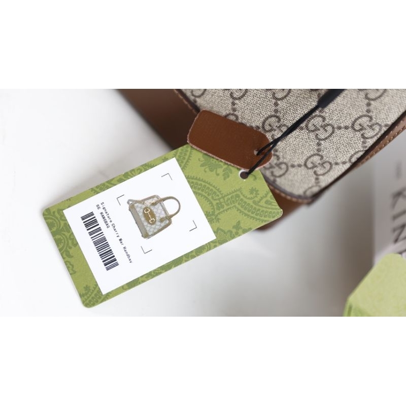 Túi nữ đẹp thời trang G.C Hor sz20cm màu da GG đặc trưng mix viền nâu xịn như a.u full 2 box