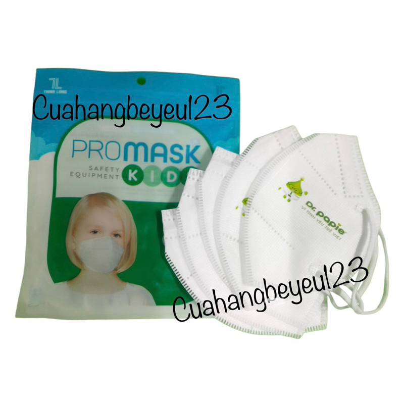 Túi 5 Khẩu trang y tế trẻ em N95 DR.PAPIE Promask Kids