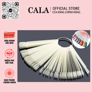 Móng que vuông tập sơn dũa form trưng bày mẫu - phụ kiện học làm nail - móng giả có vòng sâu kim loại - bịch 50 que