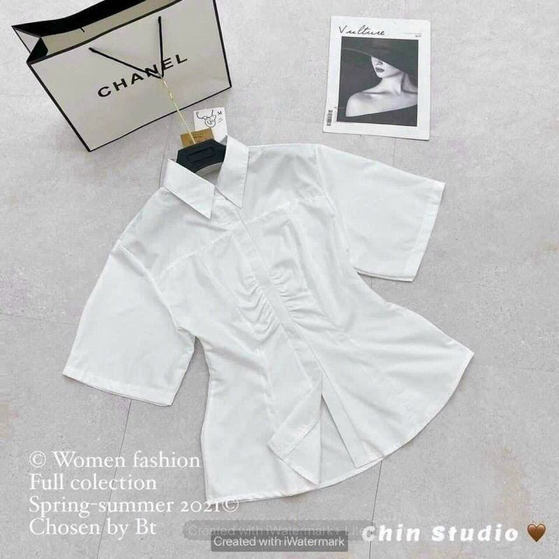 ❤️ Sỉ từ 5sp đủ loại ❤️ 🌸SƠMI LỤA NHÚN NGỰC TAY NGẮN 🔜 Giá 95k ❌FREESIZE 🤫 Giá giảm theo số lượng