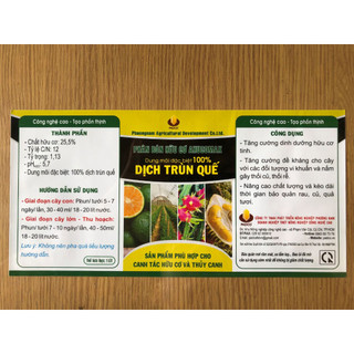 Phân bón Dịch Trùn Quế 1 lít