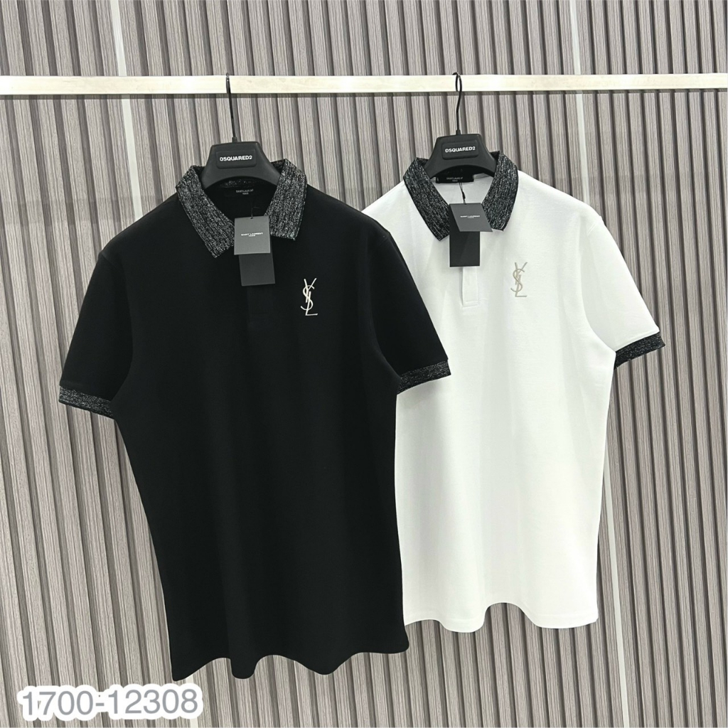 Áo Polo Ysl Kim Tuyến Form Rộng Tay Lỡ Vải Cotton 100%