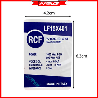 Tem dán từ loa rcf, giá 1 cặp .
