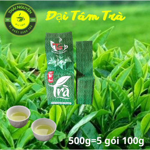 Trà Thái Nguyên Trà Móc Câu 500g 5 gói 100g Đại Tâm Trà, Chè Móc Câu Tân Cương Chè Thái Cao Cấp