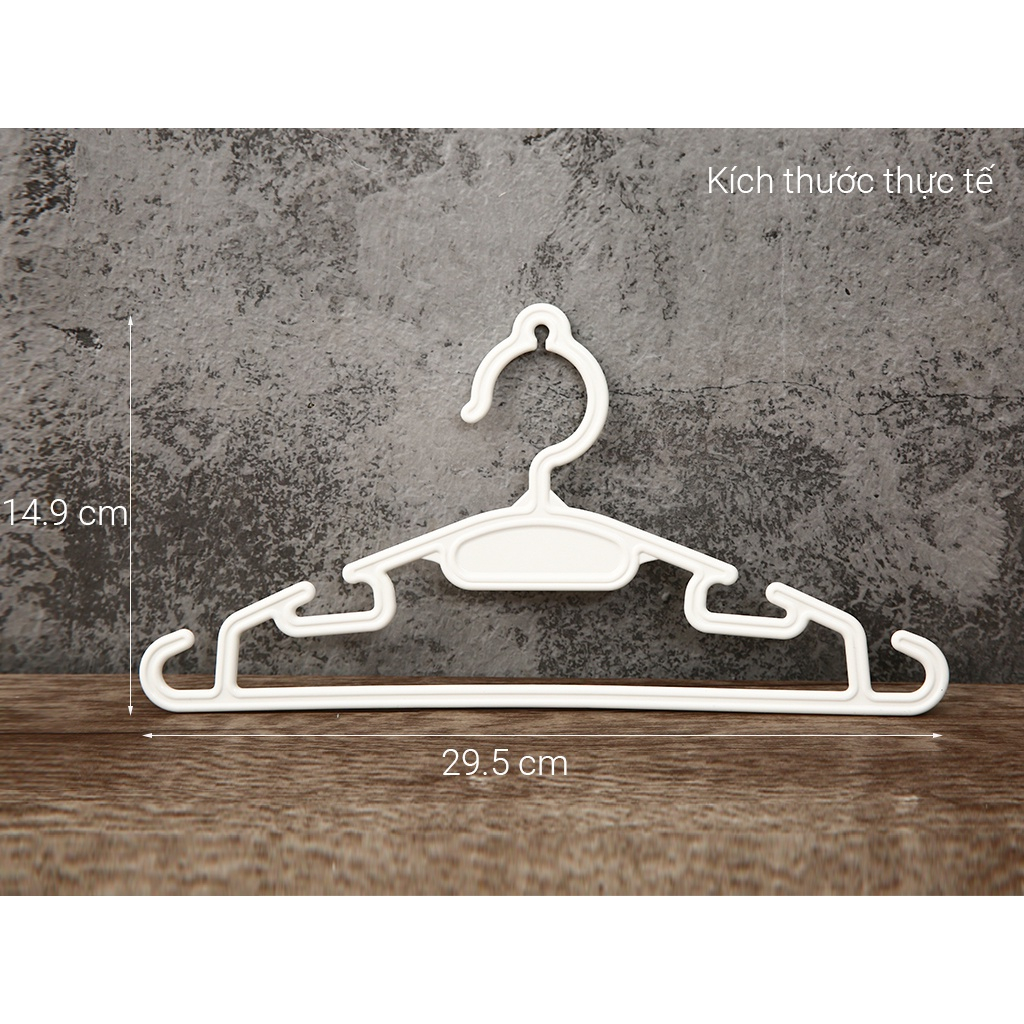 Set 10 Móc treo quần áo trẻ em Hara  - phù hợp treo quần áo trẻ em, trẻ sơ sinh