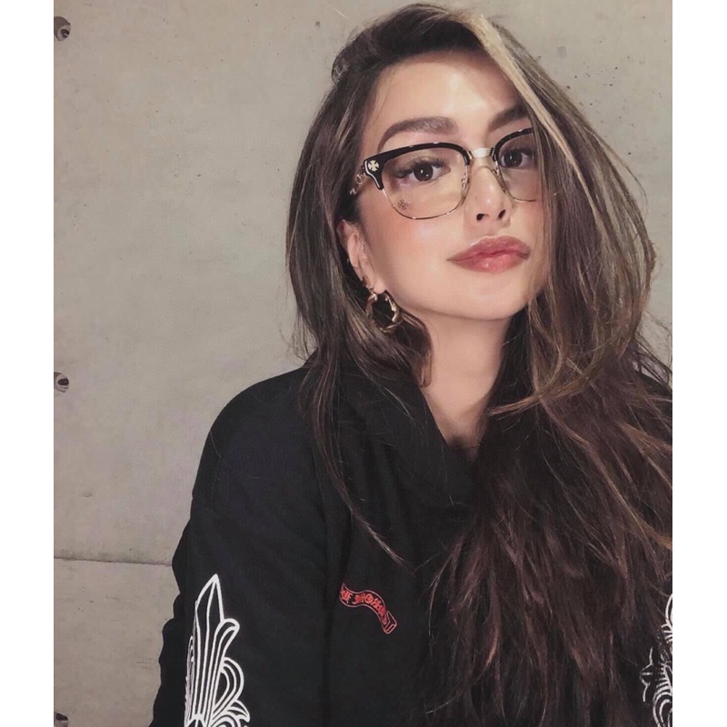 Kính mắt cao cấp nửa vành gọng kính chromehearts BONENNOISSEUR fullbox