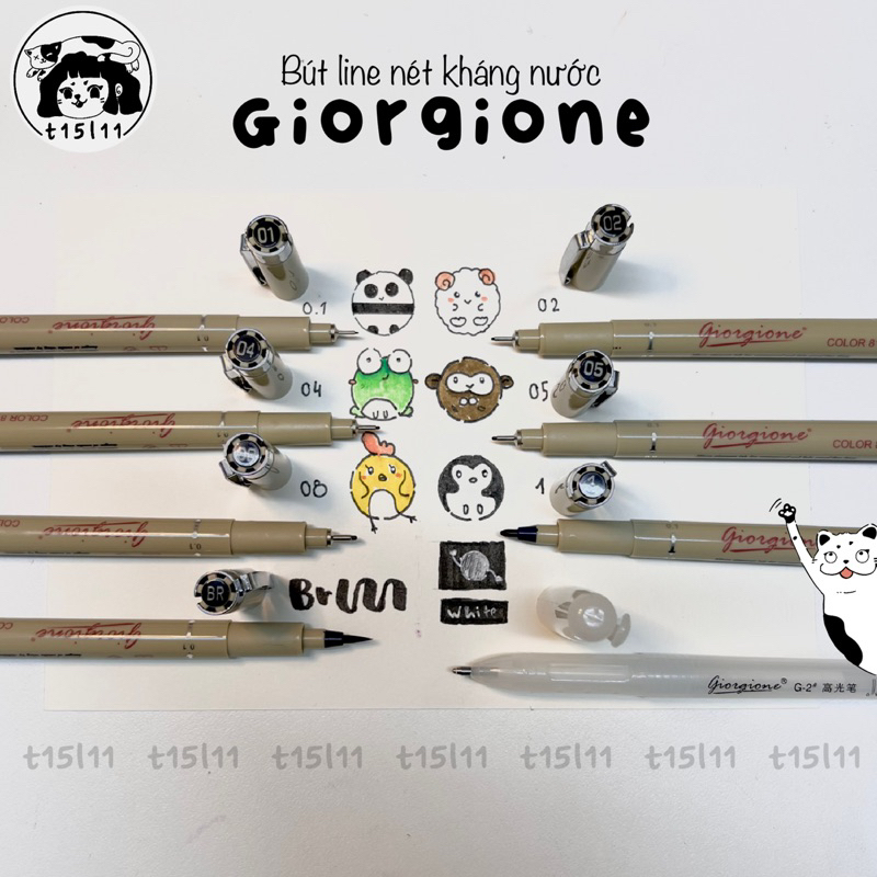 Bút line nét kháng nước Giorgione nhiều size