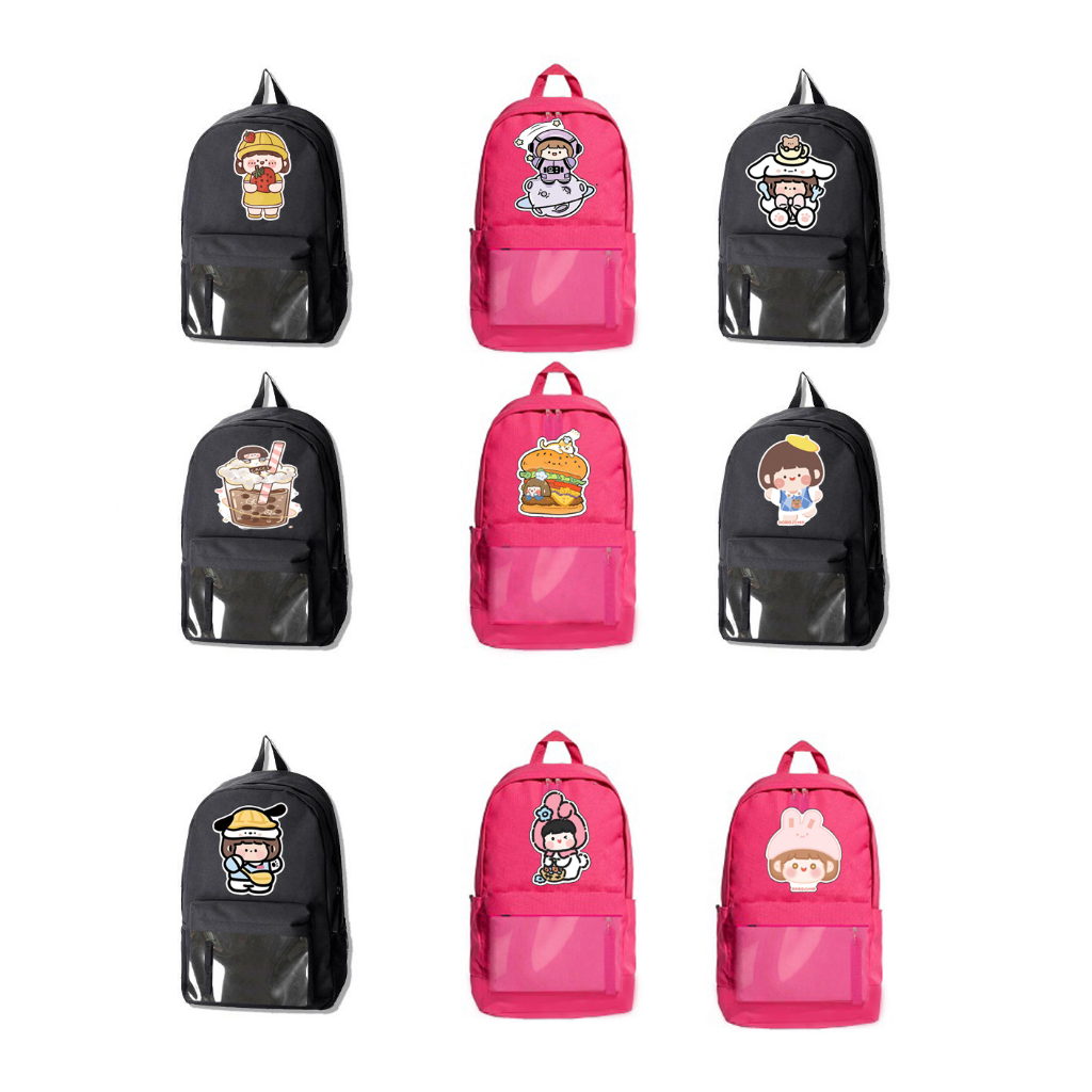 balo trong suốt roro jump cô gái BLTS22 ita bag balo dễ thương hot trend thần tượng hoạt hình idol