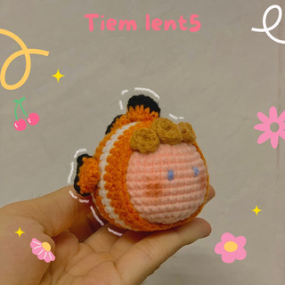 Móc khoá len cá nemo ảnh thật