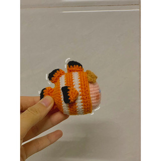 Móc khoá len cá nemo ảnh thật (kèm móc khoá)