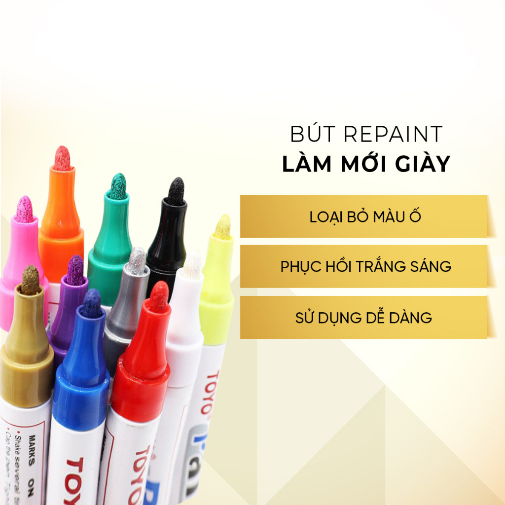 Bút Repaint giày tẩy trắng, làm mới phục hồi giày, siêu tốc (Chính hãng TOYO)