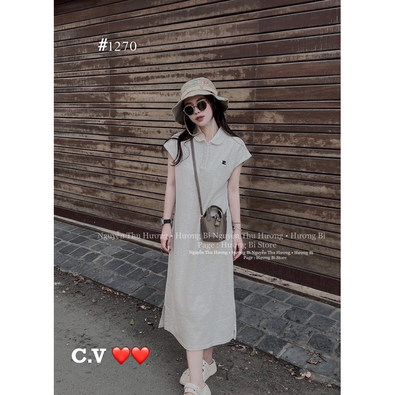 Đầm Suông Phối Hình Thêu Cổ Đức Mã AS1050