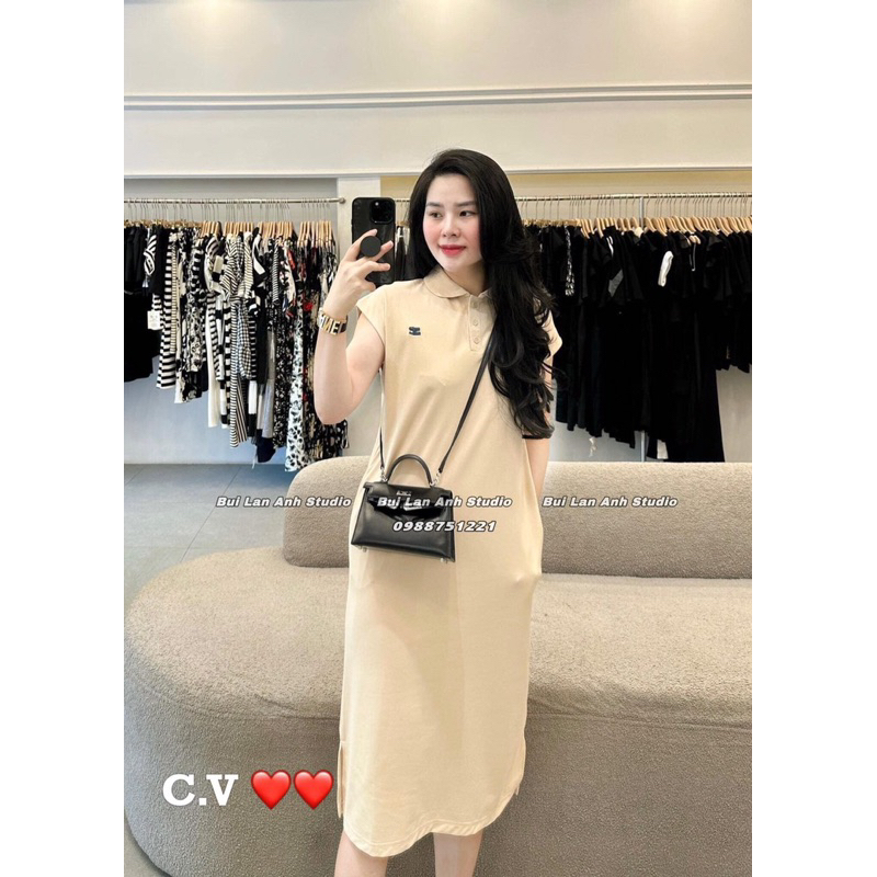 Đầm Suông Phối Hình Thêu Cổ Đức Mã AS1050