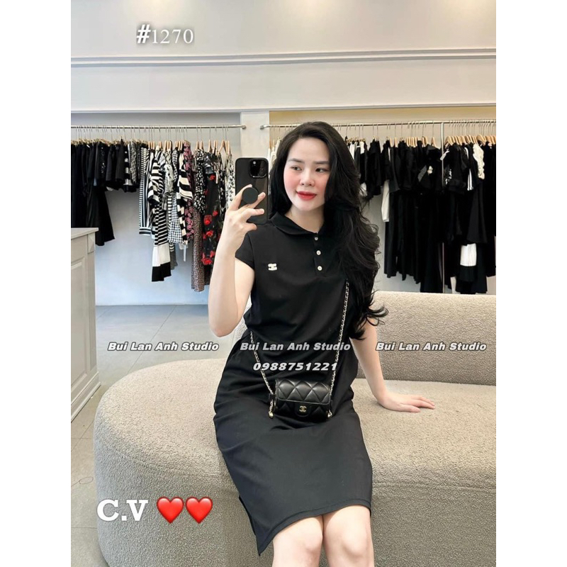 Đầm Suông Phối Hình Thêu Cổ Đức Mã AS1050