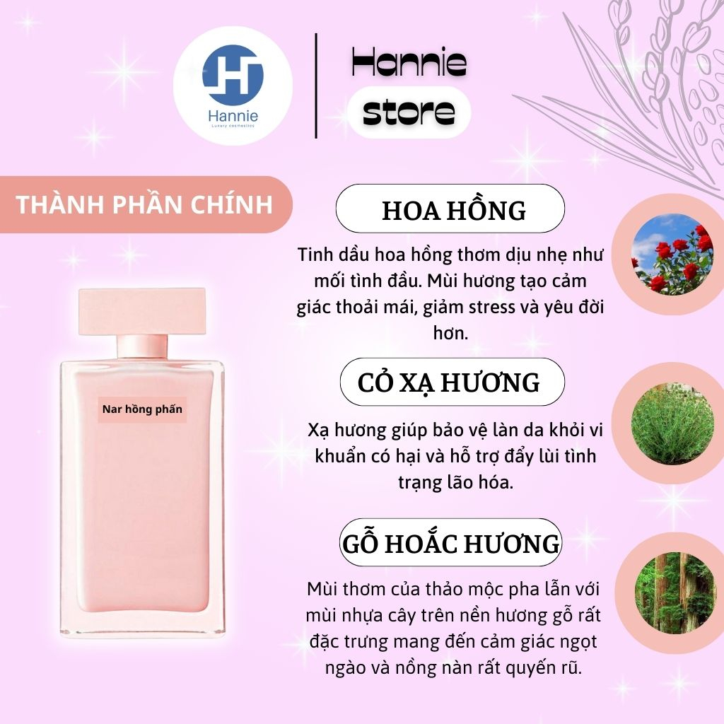 Nước hoa nữ Narciso hồng chiết 10ml chính hãng, nước hoa nữ thơm lâu nhẹ nhàng quyến rũ cuốn hút - Hannie Perfume | BigBuy360 - bigbuy360.vn