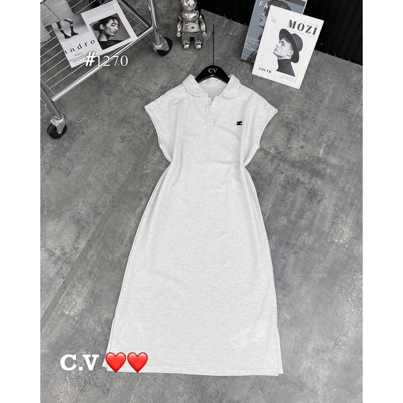 Đầm Suông Phối Hình Thêu Cổ Đức Mã AS1050