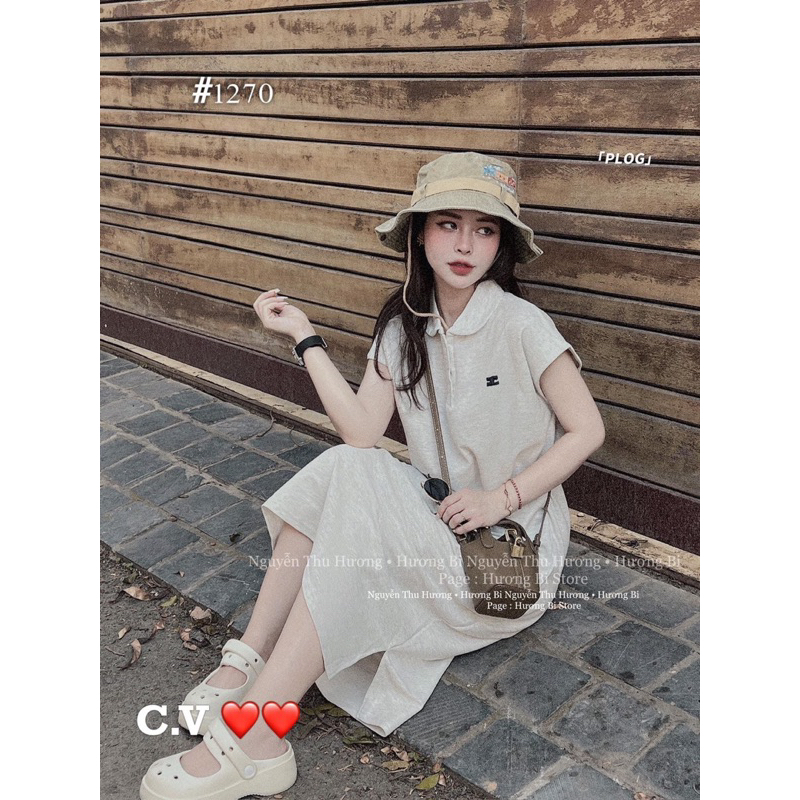 Đầm Suông Phối Hình Thêu Cổ Đức Mã AS1050