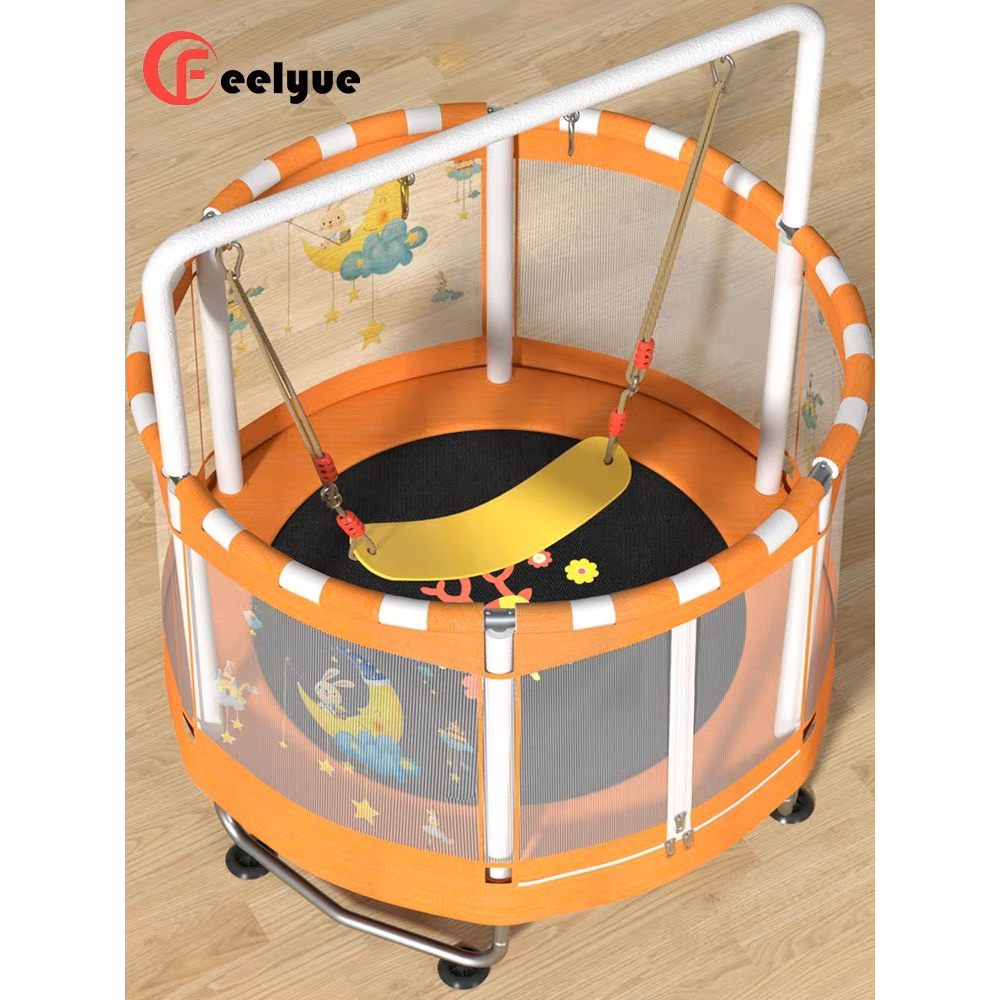 Nhà nhún nhảy, nhà bóng cho bé Trampoline MOMMYKIDS MINH CHAU bạt nhún có xà đơn vận động tăng chiều cao tải trọng 250kg