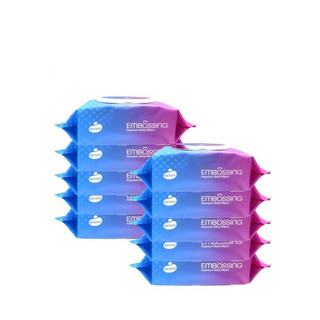 (Phiên Bản Mới 2023) Combo 10 gói khăn ướt Không Mùi Wesser 80 tờ/gói, Khăn Dập Vân Nổi, An Toàn Cho Da Em Bé