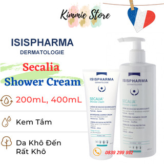✔️ isis pharma secalia shower cream 200ml & 400ml - sữa tắm cho da khô, chàm