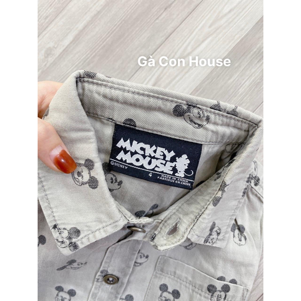 Áo sơ mi bé trai mickey xuất dư xịn hàng rất đẹp