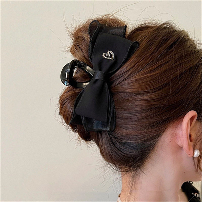 Kẹp ngoạm , kẹp càng cua nơ lụa tim