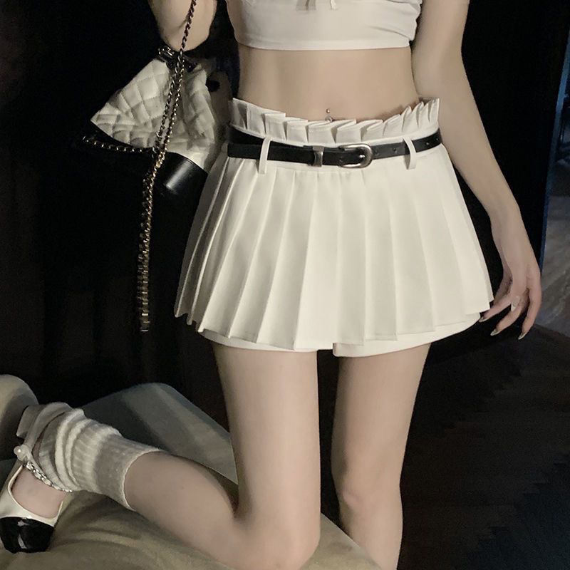 Quần culottes cạp cao xếp ly, quần short chữ A thời trang - 7shine (Kèm thắt lưng)