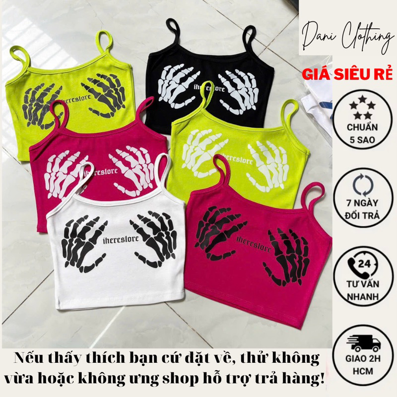 Áo 2 dây bàn tay form ngắn croptop - Z0U