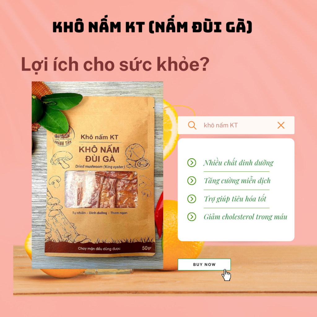 KHÔ NẤM ĐÙI GÀ THUẦN CHAY 1 KG ( VỊ KHÔ BÒ CHAY )