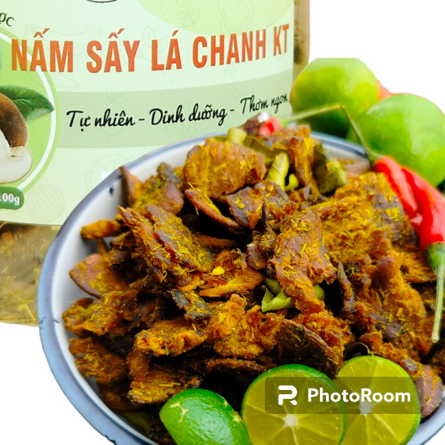 Nấm sấy lá chanh ( túi zip 100gr), KHÔ NẤM LÁ CHANH, Thực phẩm chay Khánh Tâm, Nấm hương sấy