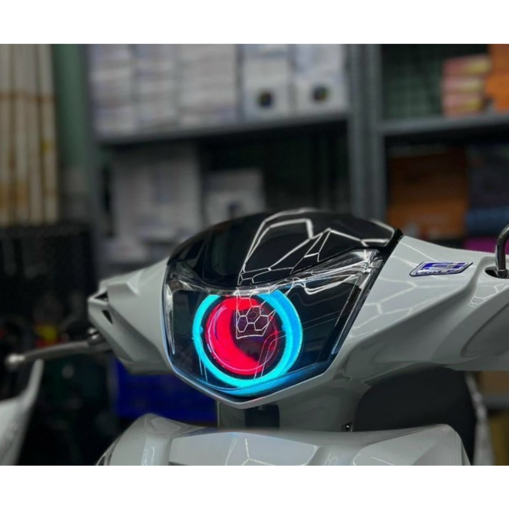 Vòng thiên thần 3D gắn trang trí bi cầu 3.0 inch oto xe máy