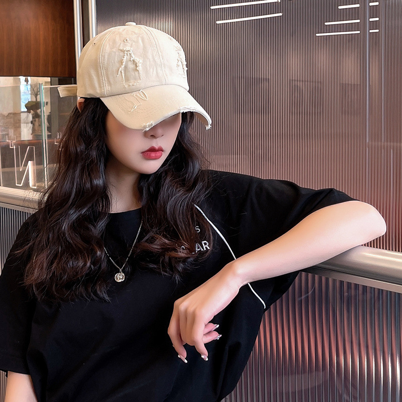 Mũ lưỡi trai xước NOVSET phong cách Cổ Điển Retro Vintage Hàn Quốc siêu Hot mùa hè 2023