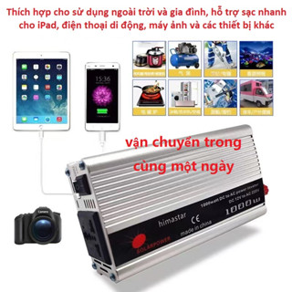  Nguyên Chất Sóng Sin Inverter chuyển điện 12v sang 220V Điện Áp  500W 1000W Biến Điện Năng Lượng Mặt Trời xe Inverte 