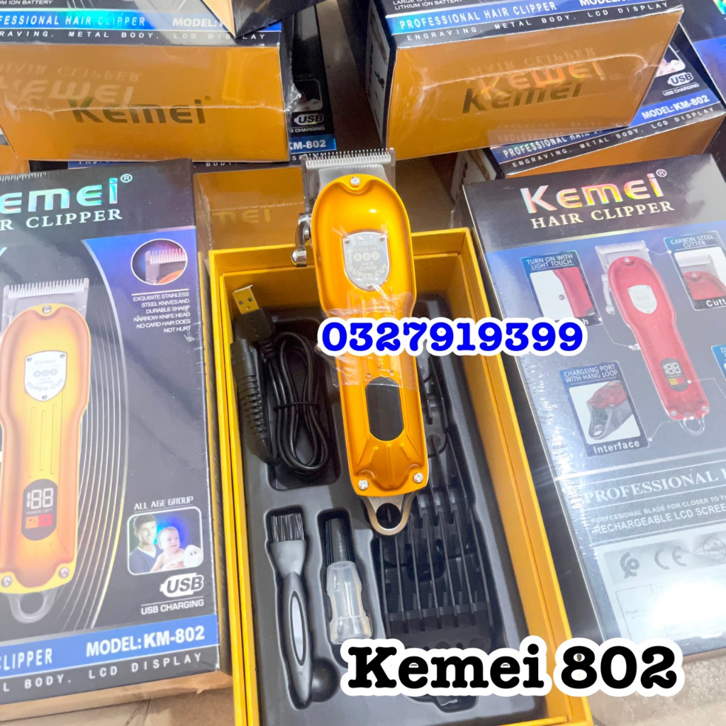 ✅freeship✅ Tông đơ cắt tóc cao cấp KEMEI 802