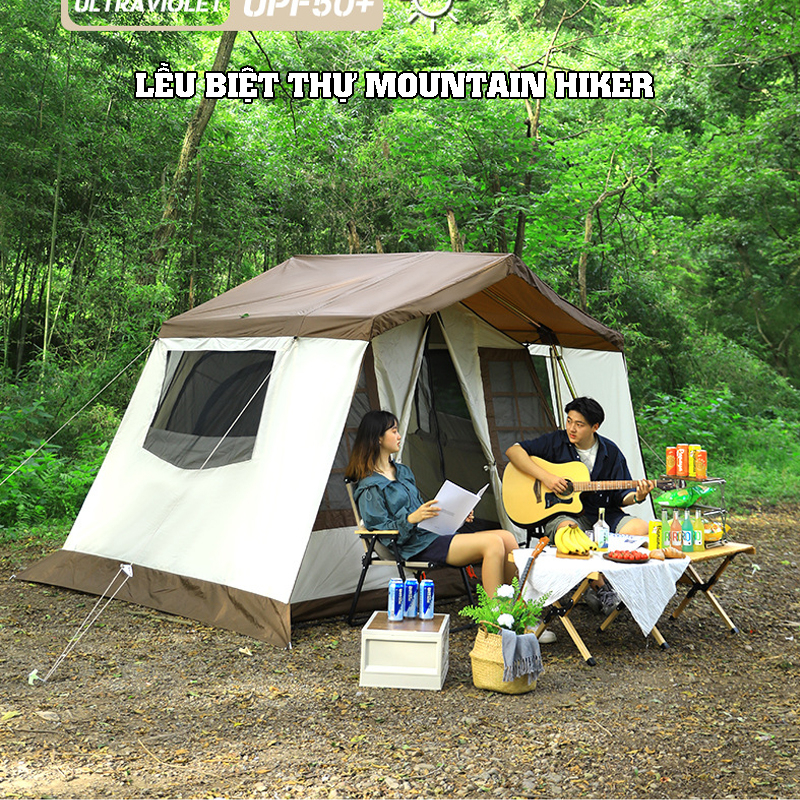 Lều cắm trại Glamping Home, Lều biệt thự chính hãng Moutainhiker mã sản phẩm SZK286 kích thước 316*284*205cm