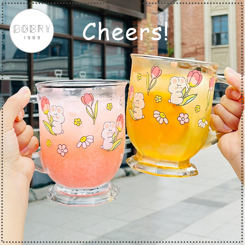 Ly thủy tinh dày chất lượng cao,dung tích 500ml, Ly uống sinh tố, trà sữa, ăn chè loại lớn
