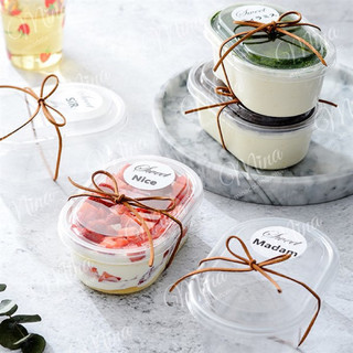 Hộp nhựa oval ht150g đựng mousse, tiramisu,… - 1 chiếc