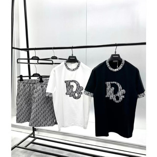 Bộ hè dior họa tiết logo in - bộ dior chất cotton thoáng mát siêu cực hot 2023