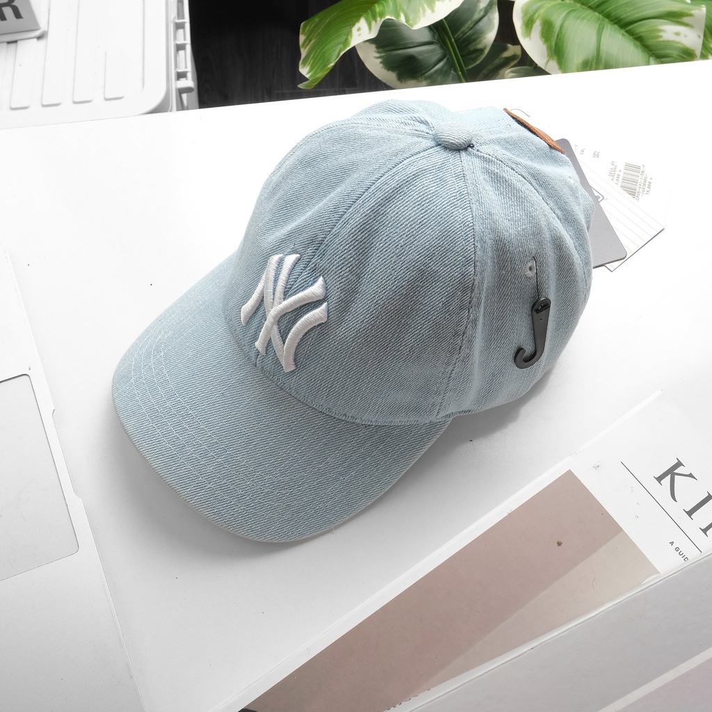 Mũ bucket MLB Boston nón tai bèo vành tròn thêu chữ B chất jean full tem tag - PASIO