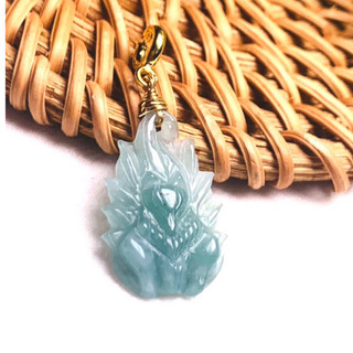 Mặt hồ ly chúa lam ngọc jade tự nhiên