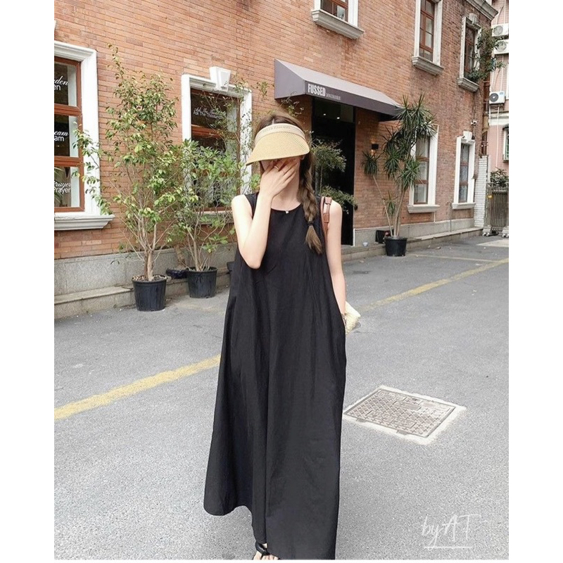 Váy Đũi Sát Nách Hở Lưng