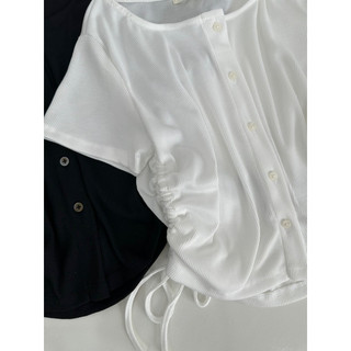 Áo Croptop rút eo cúc giữa (3290) - MIDISTORE