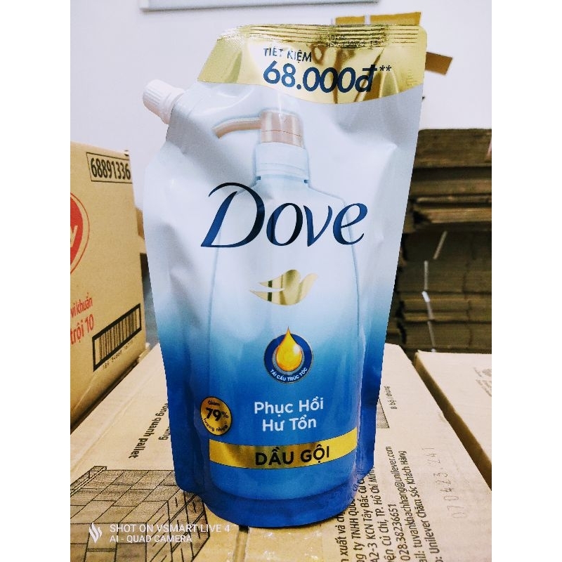 Dầu gội đầu dove túi 640g.