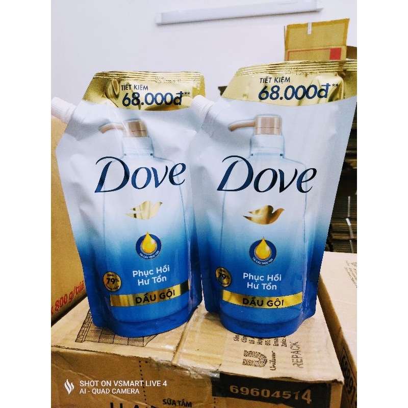 Dầu gội đầu dove túi 640g.
